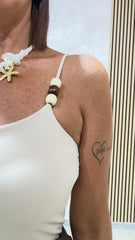 Canotta Perline Beige
