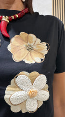 T-Shirt Margherita Nera