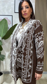 MAXI CARDIGAN MOUNTAIN MARRONE
