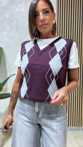 Gilet+Maglia Bordeaux