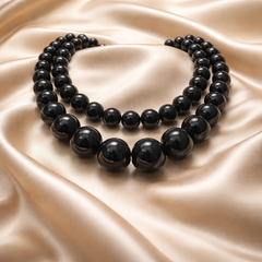 Collana Doppia Perla Nera