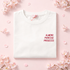 T-Shirt Scritta Almeno piovesse