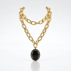 Collana Medaglia Nera
