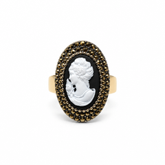 Anello Cameo Marrone