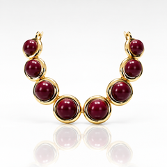 Set Collana & Orecchini Bordeaux