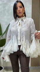 Camicia Romantica Beige