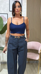 Top Lycra Blu