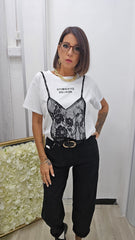 T-shirt Pizzo Bianco