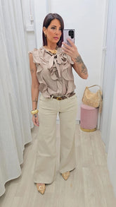 JEANS ZAMPA BEIGE ART.32504