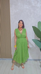 Abito Tencel Verde