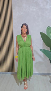 Abito Tencel Verde