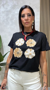 T-Shirt Margherita Nera