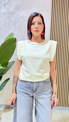 T Shirt Borchie Gialla art.595