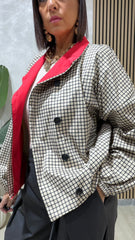 Bomber Quadretti Grigio