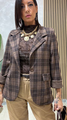 Blazer Quadri Marrone