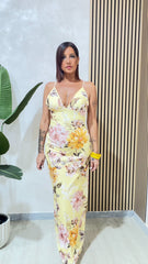 Abito Tropical Giallo