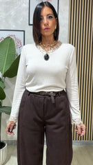 Pantalone Eco Marrone art.63136