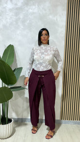 Pantalone Marica Bordeaux