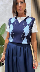 Gilet+Maglia Blu