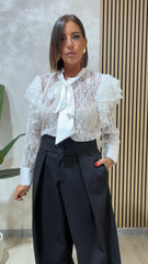 Camicia Pizzo Bianca
