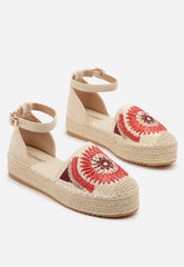 Espadrillas Beige/Rossa