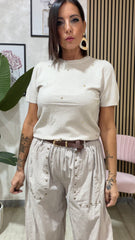 Maglia Cuori Beige