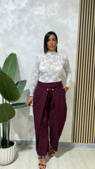 Pantalone Marica Bordeaux