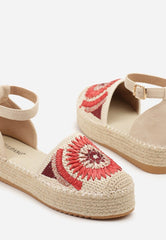 Espadrillas Beige/Rossa