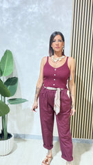 Pantalone Cotone Bordeaux