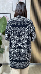 MAXI CARDIGAN MOUNTAIN BLU