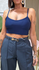 Top Lycra Blu