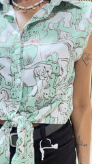 Camicia Elefante Verde