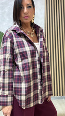 Camicia Quadri Borgogna