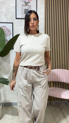 Maglia Cuori Beige