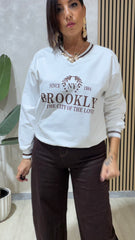 Felpa Brookly Bianca