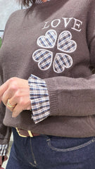 Maglione Quadrifoglio Marrone