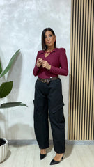 Pantalone Cargo Nero art.KK1957