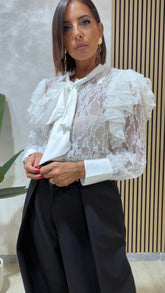 Camicia Pizzo Bianca