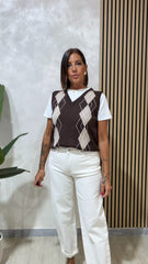 Gilet+Maglia Marrone