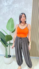 Pantalone Eva Marrone art.9294
