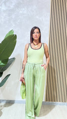 Pantalone Satin Verde