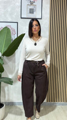 Pantalone Eco Marrone art.63136