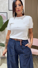 Maglia Cuori Panna