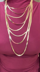 Collana Multi Filo Gold