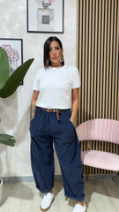 Pantalone Velluto Blu