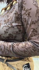 Maglia Pizzo Fiore Marrone art.4164
