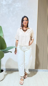 Jeans Crema art.030