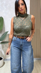 Maglia pizzo verde