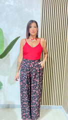 PANTALONE FLOWER NERO ART.6010
