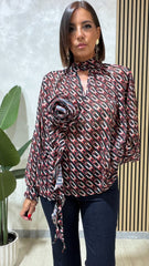 Camicia Fiore Nera